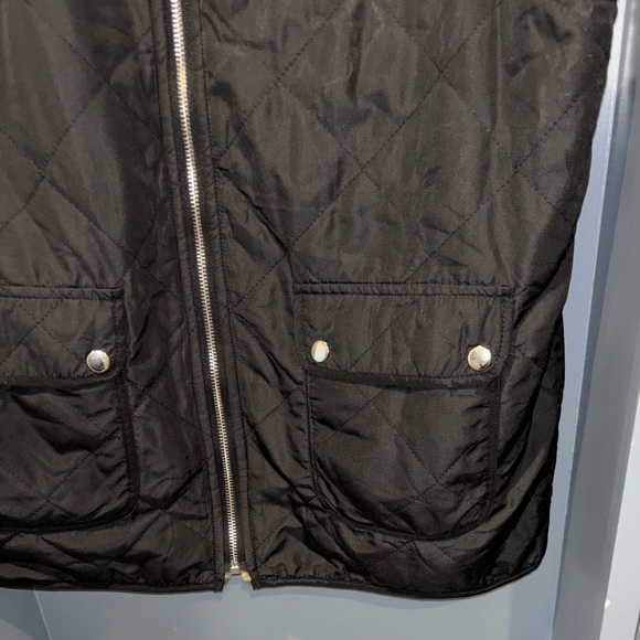 Entro Reversible Cheetah Print Fur/ Black Vest Sz L Fit size 10-12 Women’s - Picture 5 of 7